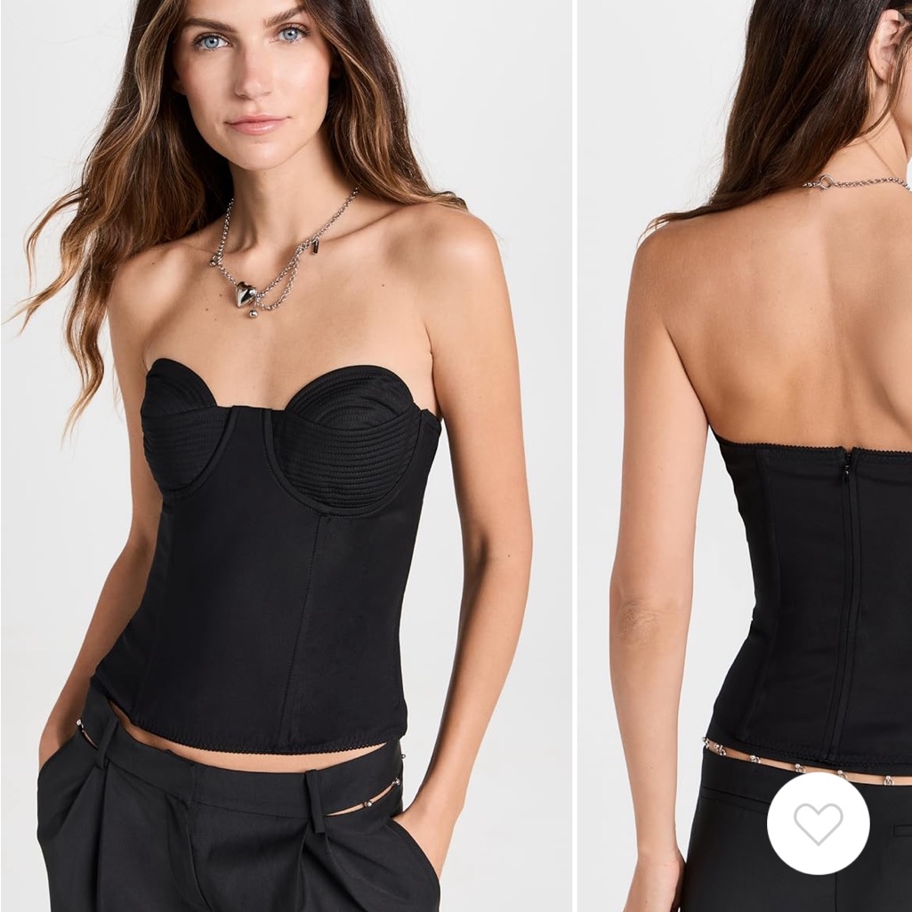 Nwt Anna October Chris Strapless Top With Decored Bodice Cups Burgundy Size S — image 2 of 6